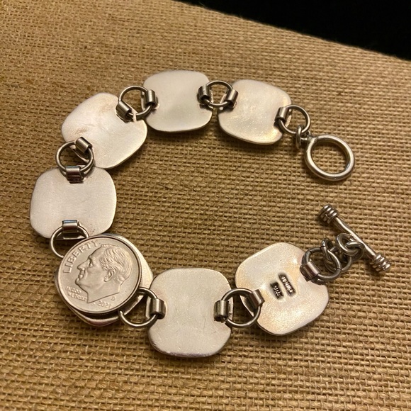 VTG Mexico Sterling Square Link Bracelet - Picture 5 of 9